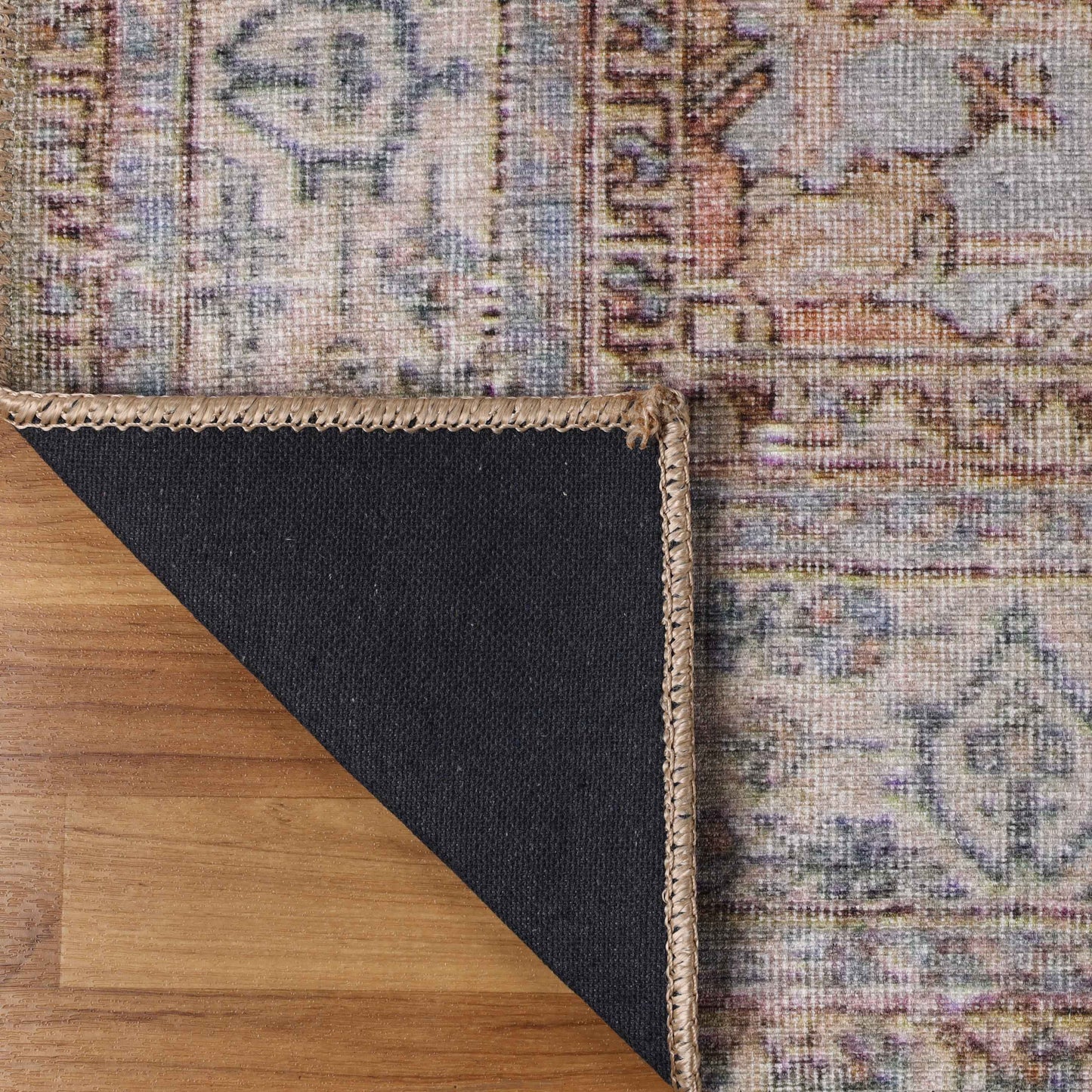 Traditional Oriental Medallion Power-Loomed Indoor Area Rug - Latte