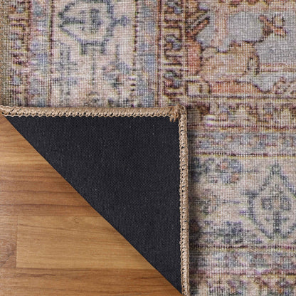 Traditional Oriental Medallion Power-Loomed Indoor Area Rug - Latte