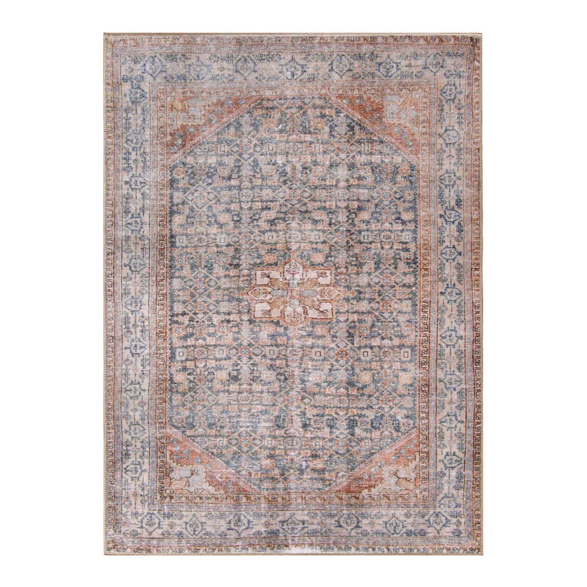 Traditional Oriental Medallion Power-Loomed Indoor Area Rug - Latte