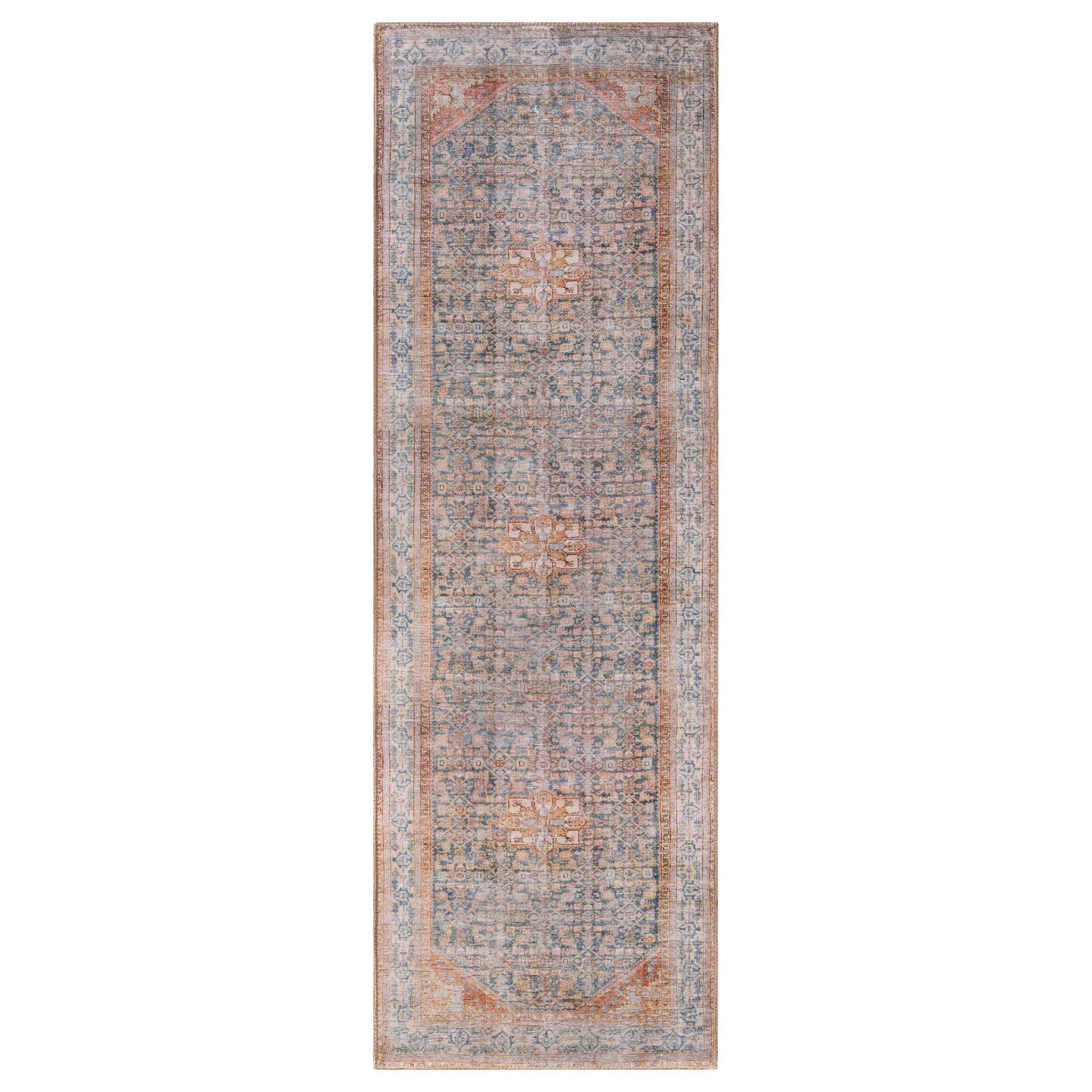 Traditional Oriental Medallion Power-Loomed Indoor Area Rug - Latte