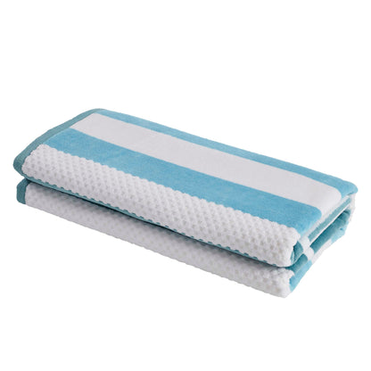 Cotton Striped Oversized 4 Piece Beach Towel Set