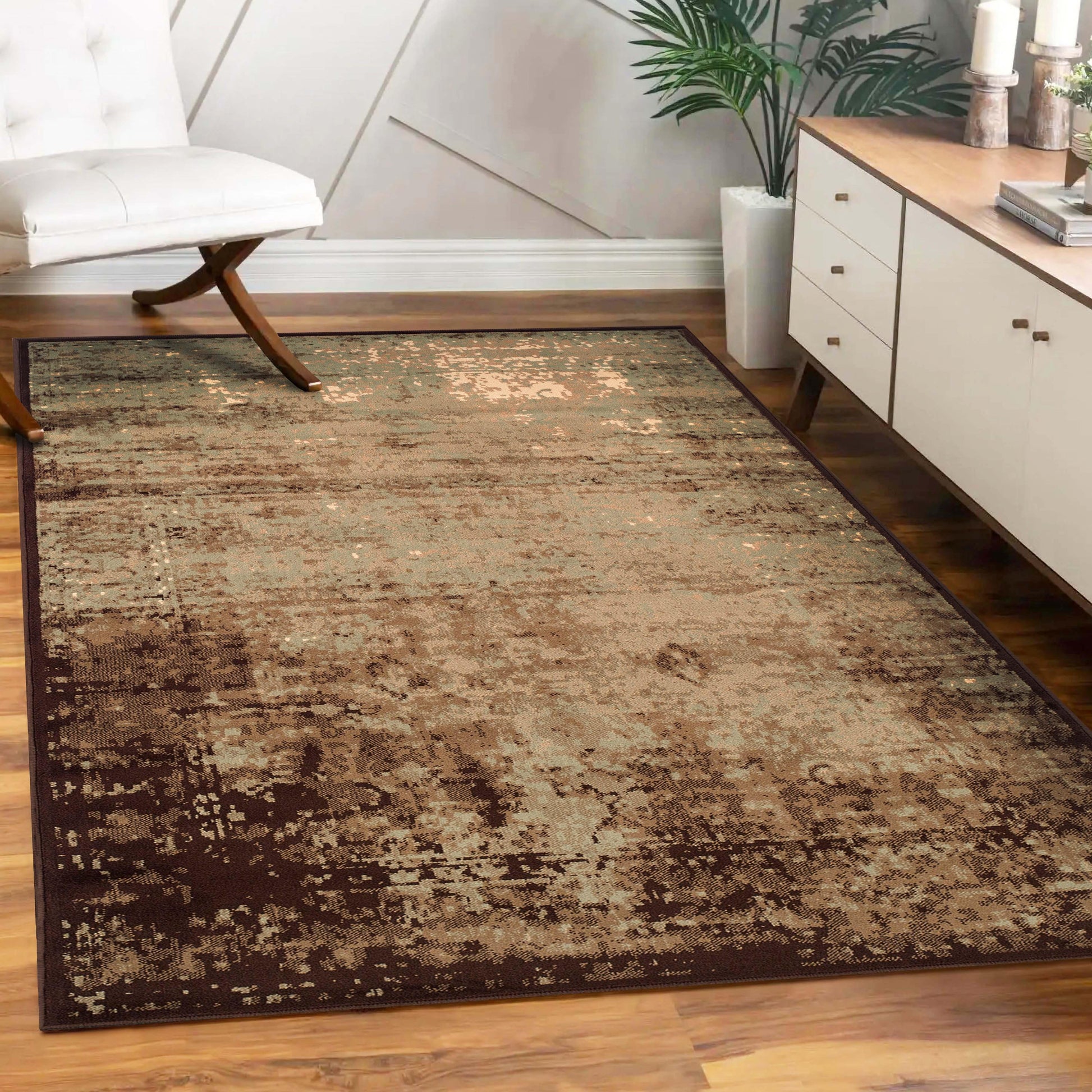 Superior Afton Acid Wash Gradient Indoor Area Rug or Runner Or Door Mat - Slate