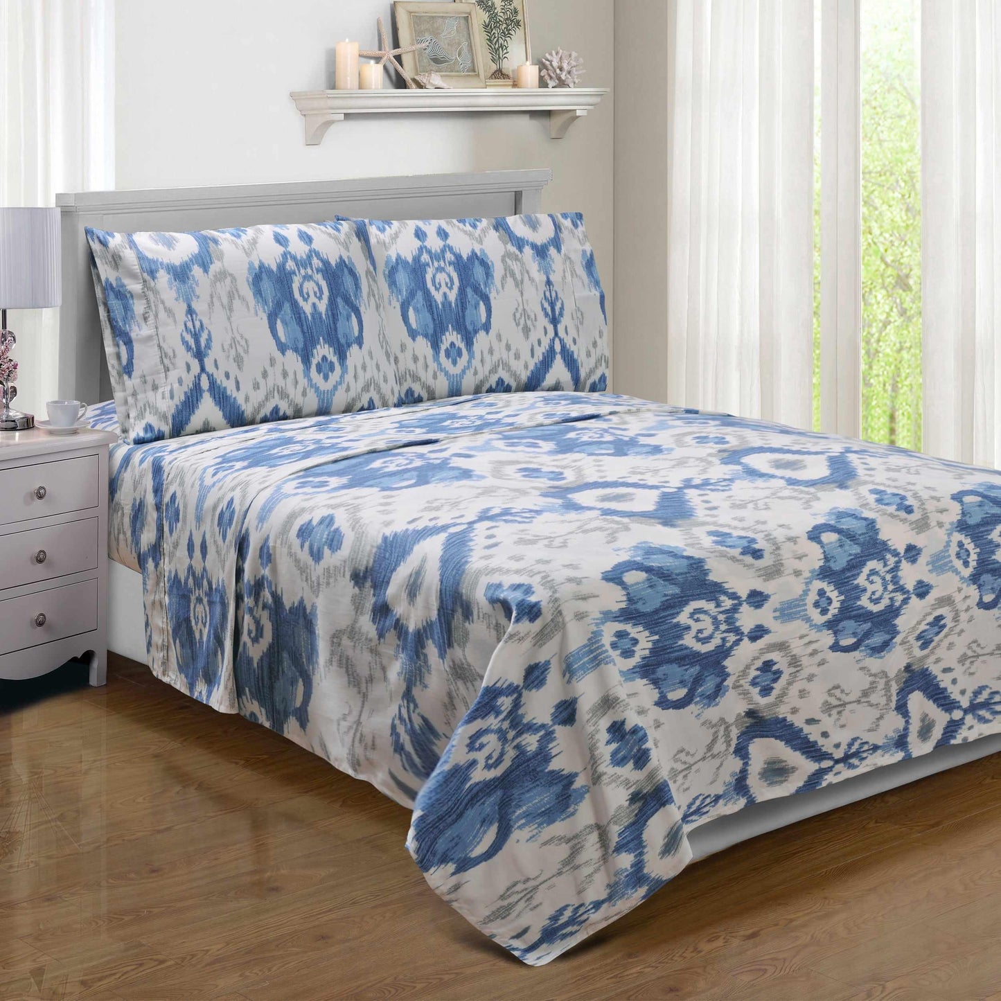 Superior Alderwood 300-Thread Count Cotton Decorative Paisley Sheet Set -  Mountlake