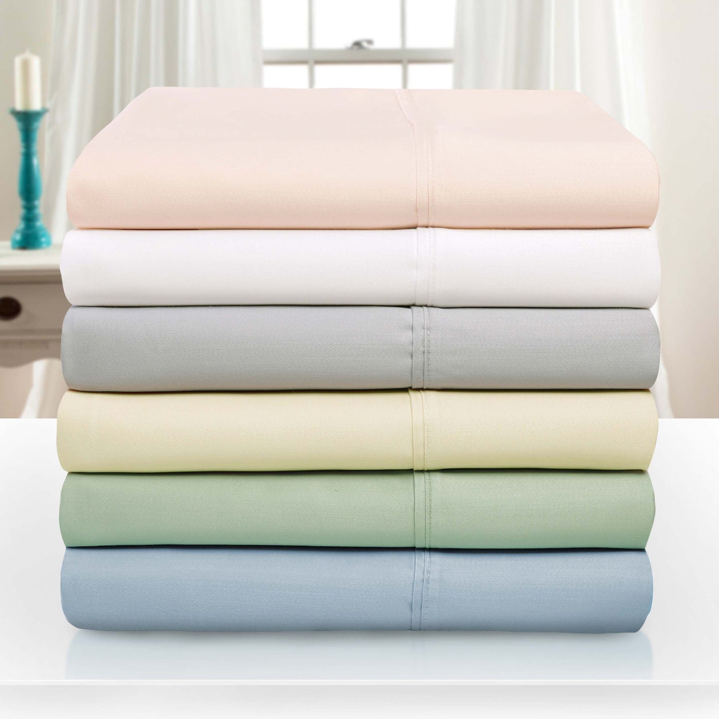 600 Thread Count Lyocell Blend Solid Deep Pocket Bed Sheet Set