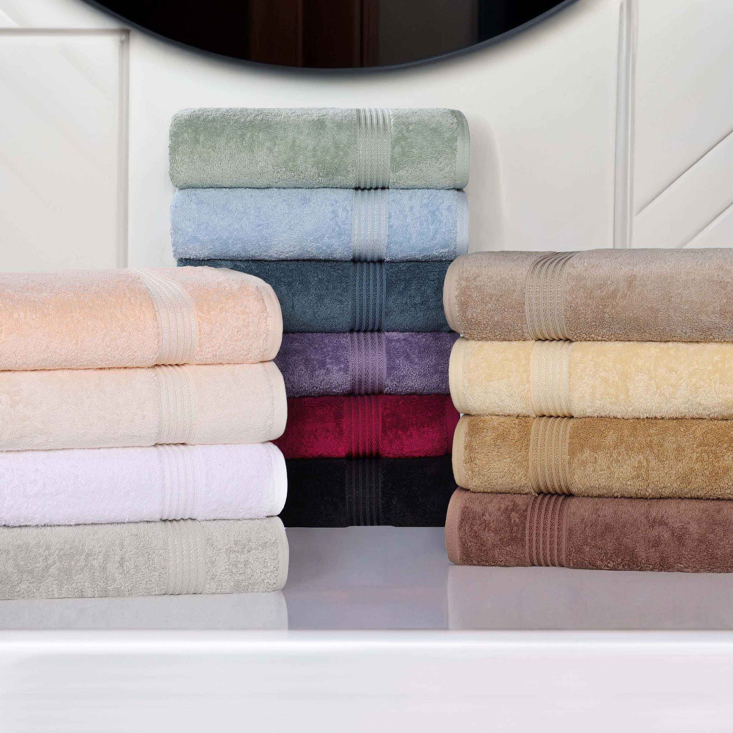 Egyptian Cotton Highly Absorbent Solid Ultra Soft Towel Set Collection