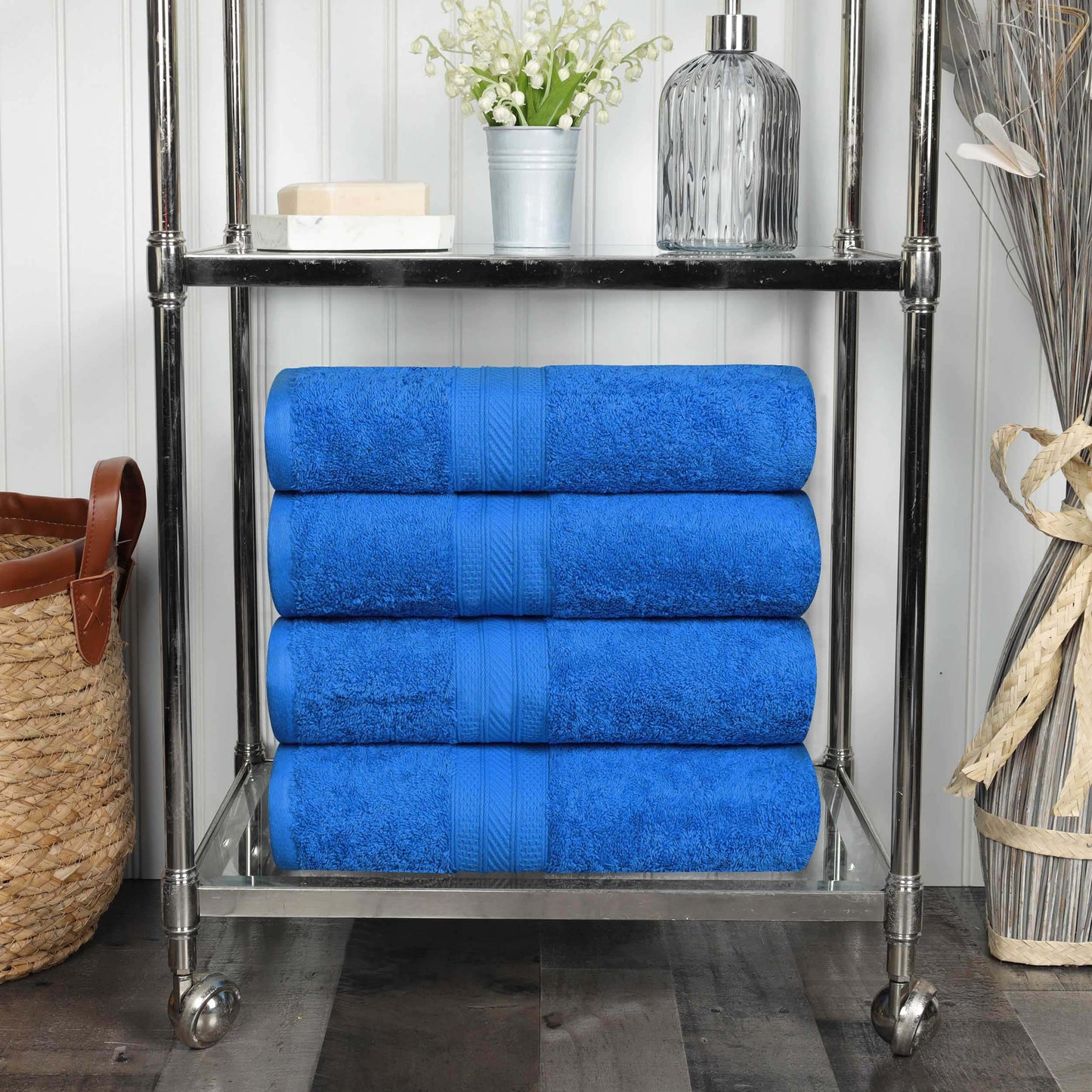 Cotton Heavyweight Luxury 4 Piece Bath Towel Set - Allure