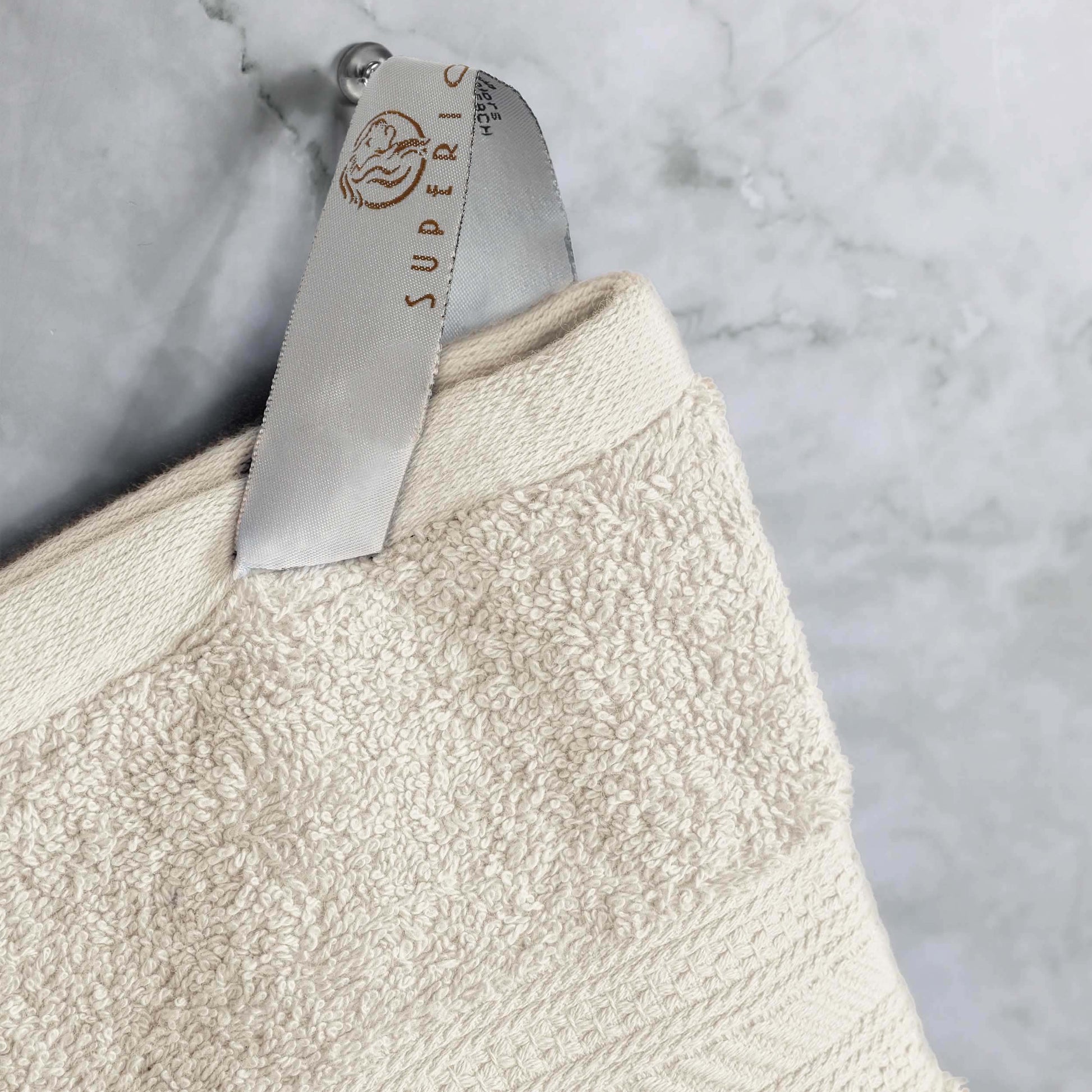 Cotton Heavyweight Luxury 4 Piece Bath Towel Set - Almond