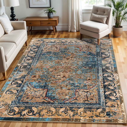 Angeles Overdyed Non-Slip Indoor Area Rug or Runner Rug