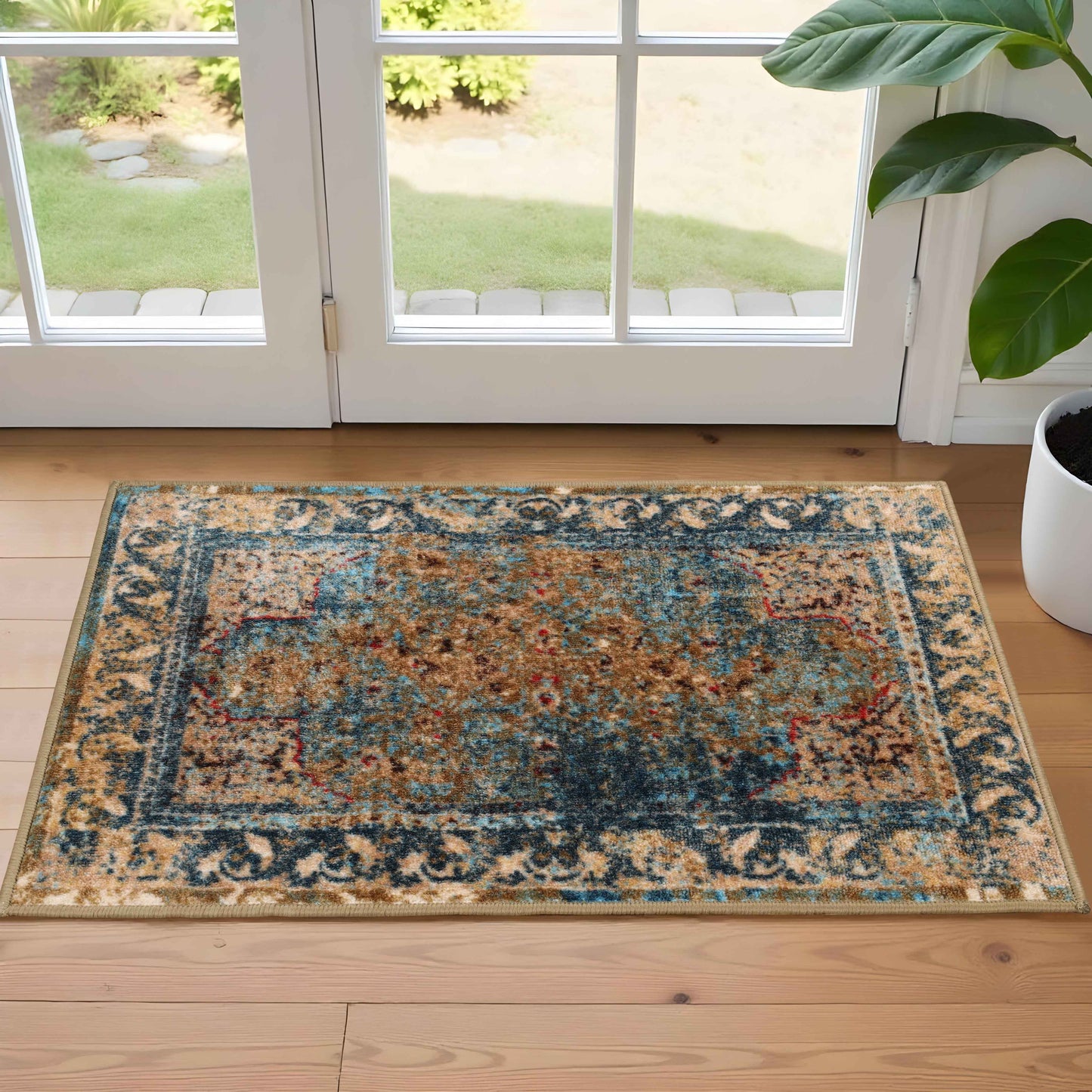 Angeles Overdyed Non-Slip Indoor Area Rug or Runner Rug