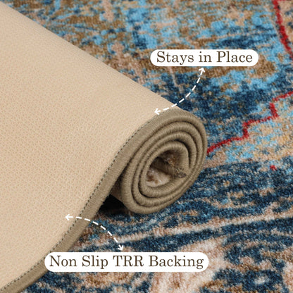 Angeles Overdyed Non-Slip Indoor Area Rug or Runner Rug