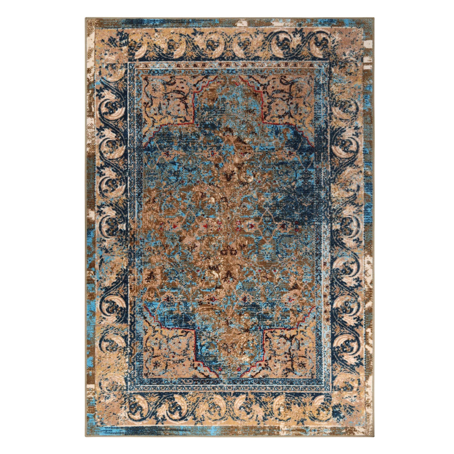 Angeles Overdyed Non-Slip Indoor Area Rug or Runner Rug