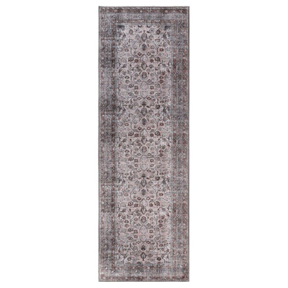 Distressed Floral Medallion Indoor Area Rug - Dark Walnut