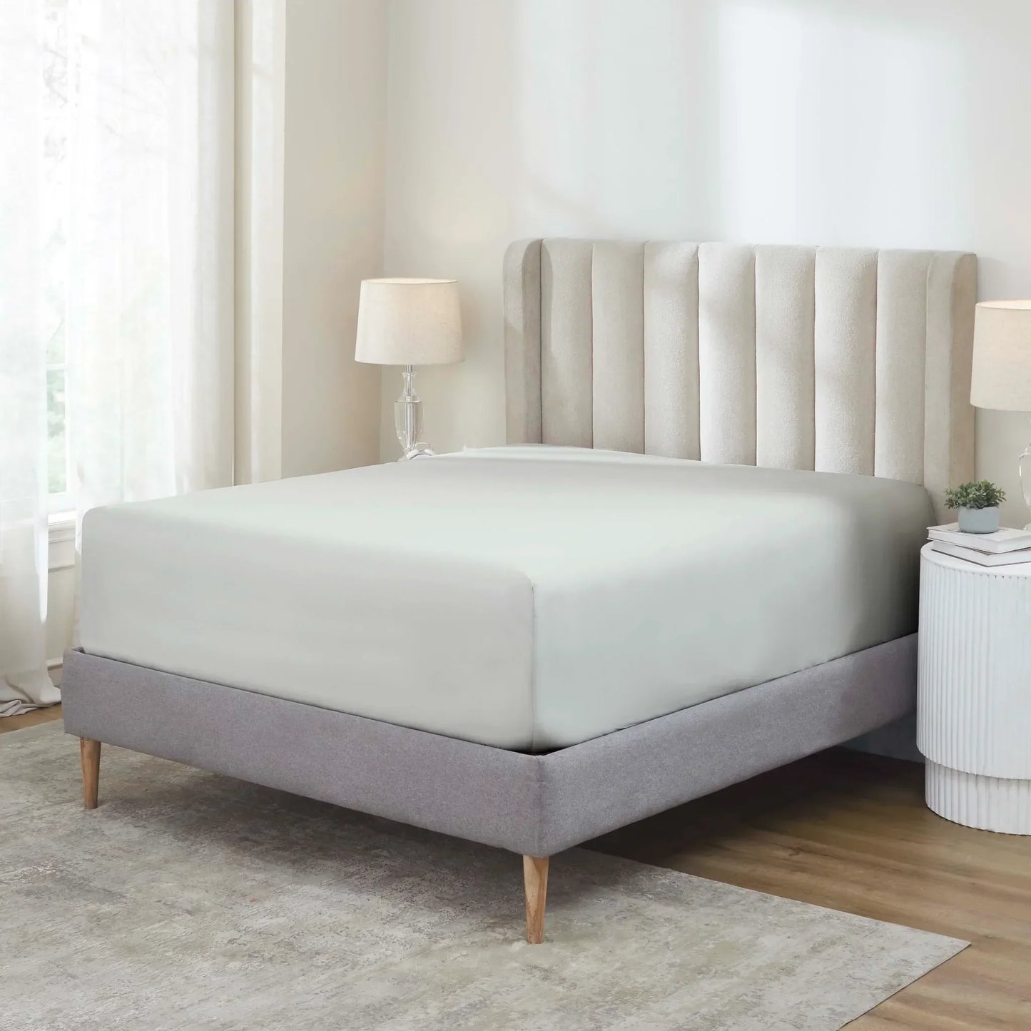 Apus 100% Cotton 500 Thread Count Fitted Sheet - 18" & 20" Extra Deep Pocket Options