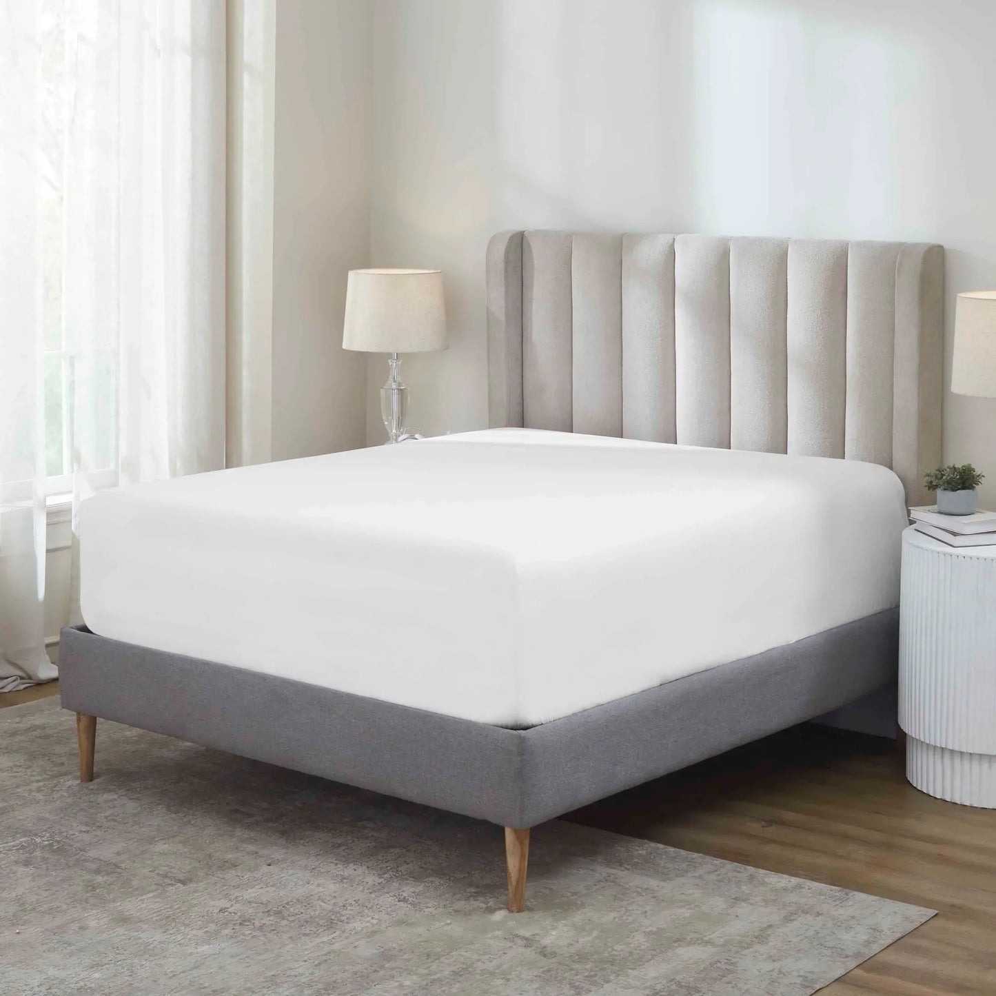 Apus 100% Cotton 500 Thread Count Fitted Sheet - 18" & 20" Extra Deep Pocket Options