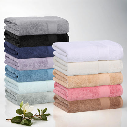 Turkish Cotton Highly Absorbent Solid 12 Piece Ultra Plush Towel Set