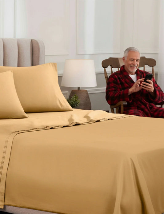 Egyptian Cotton 1500 Thread Count Eco Friendly Solid Sheet Set