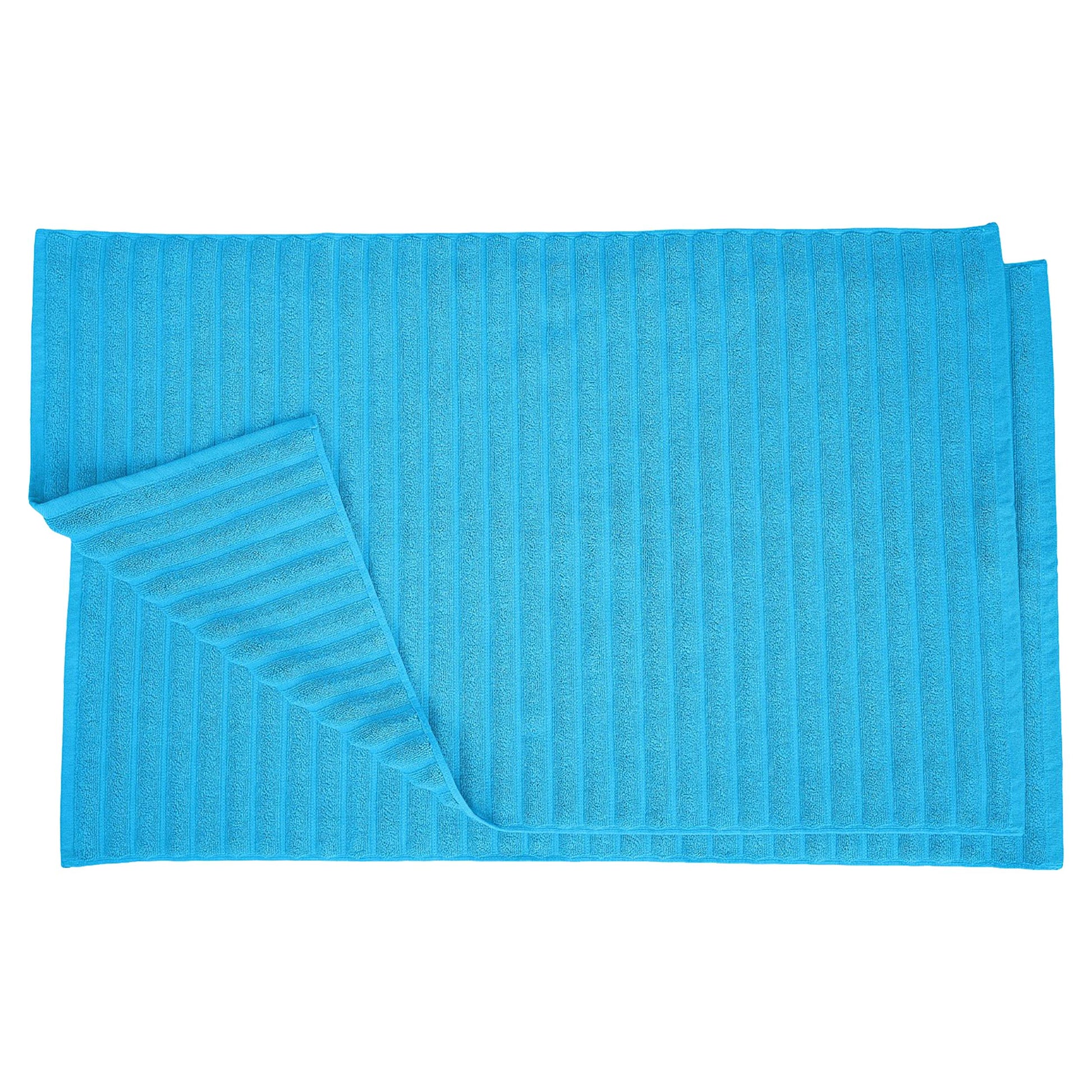 Lined 100% Cotton 1000 GSM 2-Piece Bath Mat Set - AsterBlue