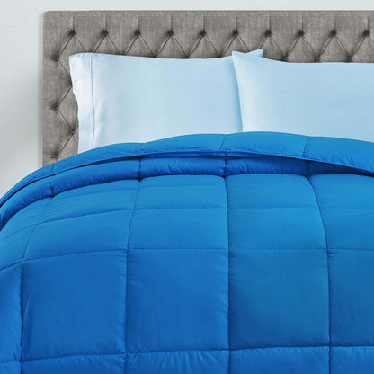 Classic All-Season Reversible Down Alternative Comforter - AsterBlue