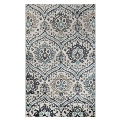 Augusta Oriental Vintage Floral Damask Indoor Area Rug or Runner Rug - DeepRoyal