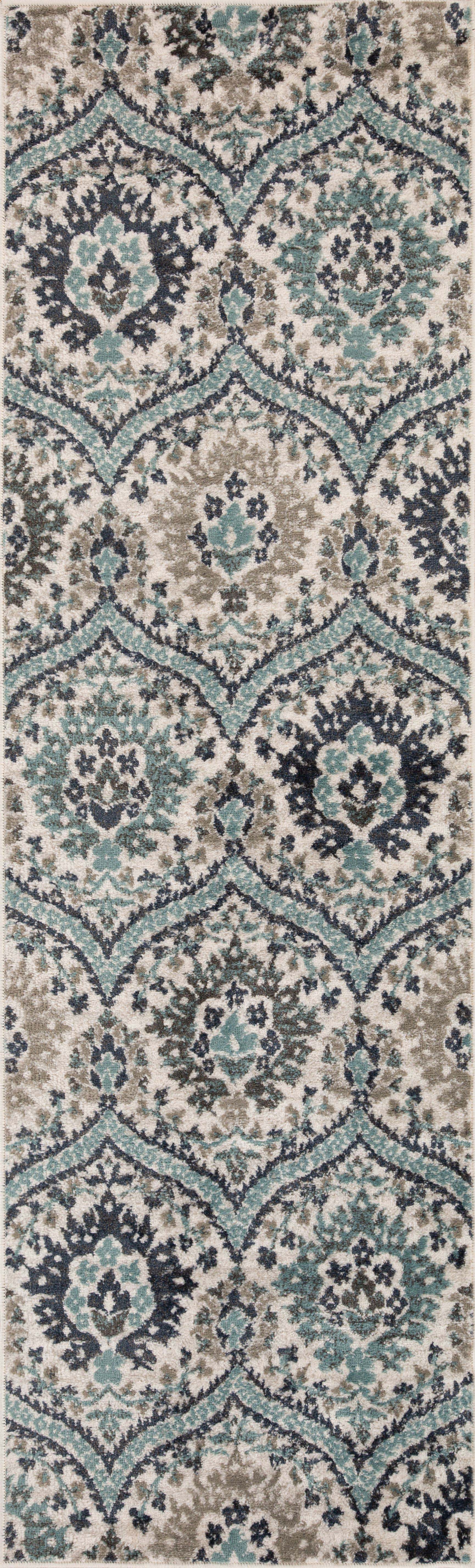 Augusta Oriental Vintage Floral Damask Indoor Area Rug or Runner Rug - DeepRoyal