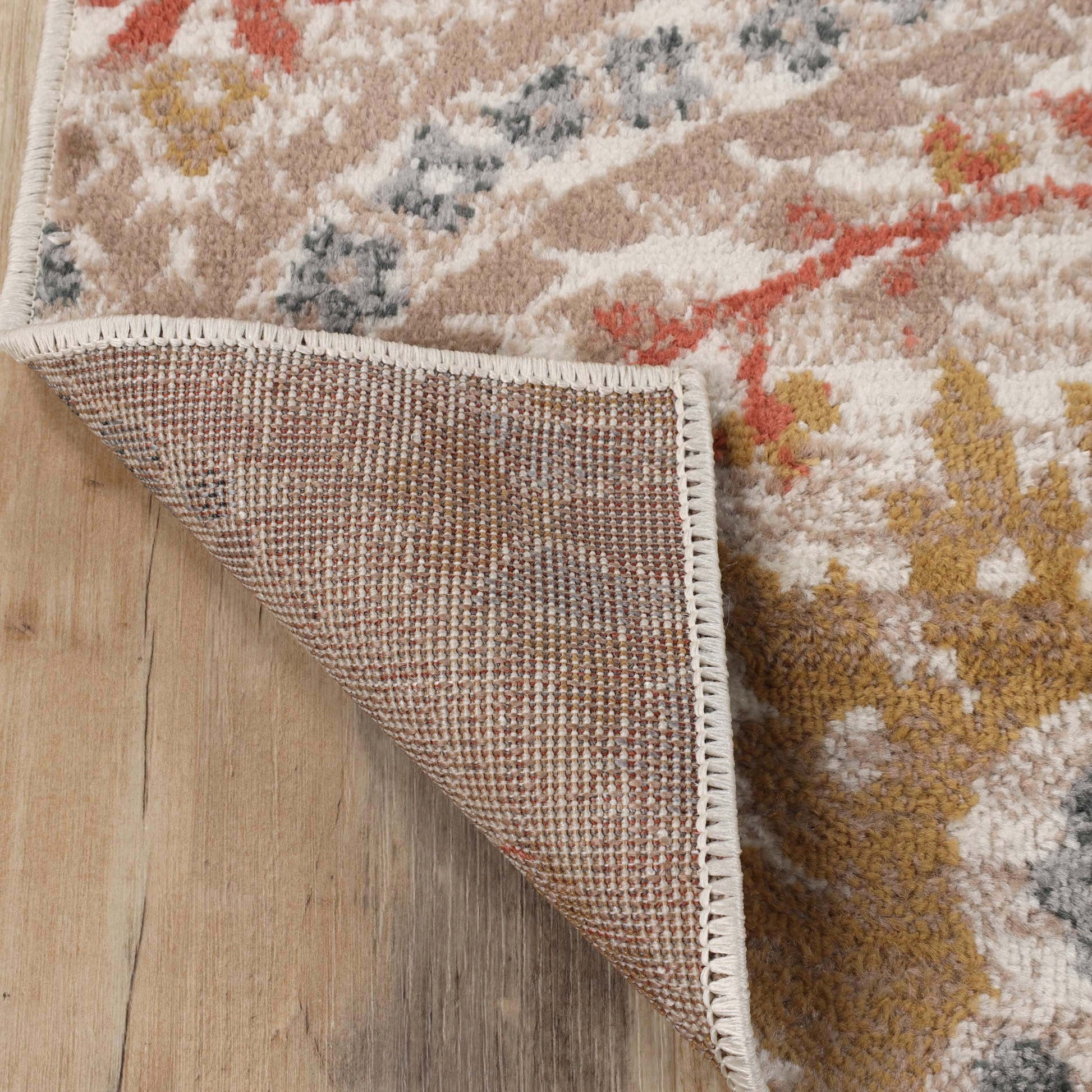 Augusta Oriental Vintage Floral Damask Indoor Area Rug or Runner Rug - Ginger