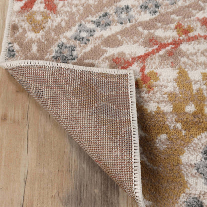 Augusta Oriental Vintage Floral Damask Indoor Area Rug or Runner Rug - Ginger