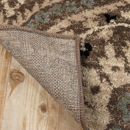 Augusta Oriental Vintage Floral Damask Indoor Area Rug or Runner Rug - LightBlue