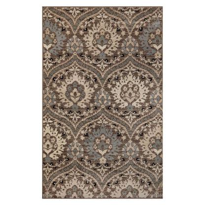 Augusta Oriental Vintage Floral Damask Indoor Area Rug or Runner Rug - LightBlue