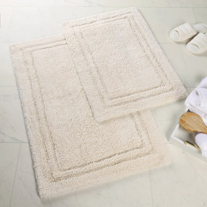 Non-Slip Absorbent Assorted Solid 2 Piece Bath Rug Set