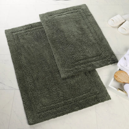 Non-Slip Absorbent Assorted Solid 2 Piece Bath Rug Set