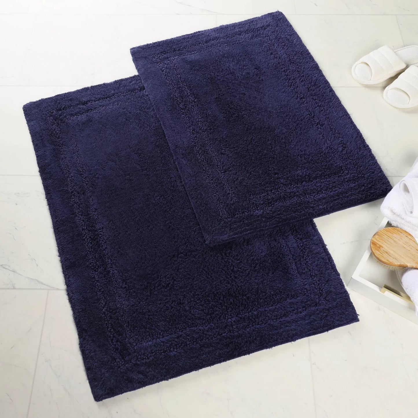 Non-Slip Absorbent Assorted Solid 2 Piece Bath Rug Set