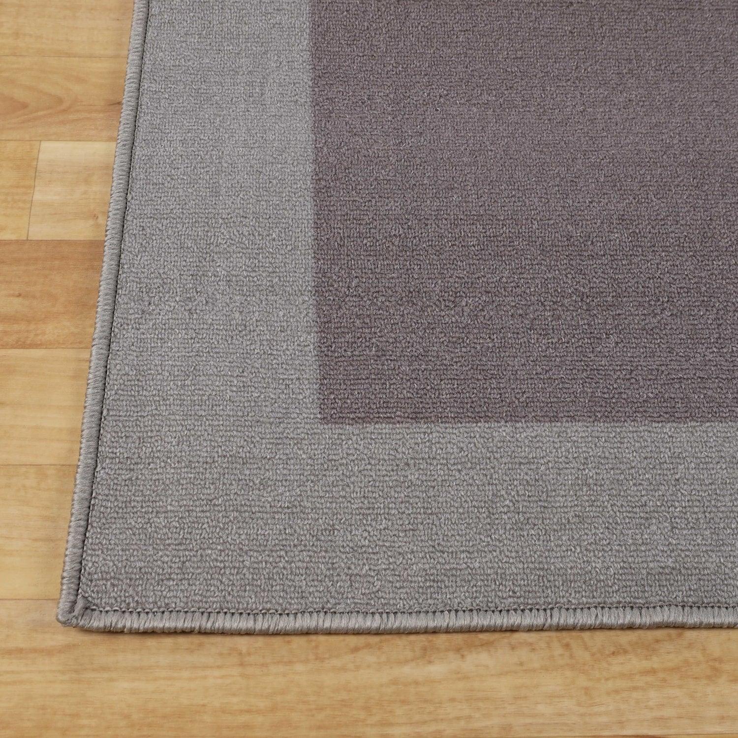 Superior Troy Solid Non-Slip Machine Washable Kitchen Mat Set  -Grey