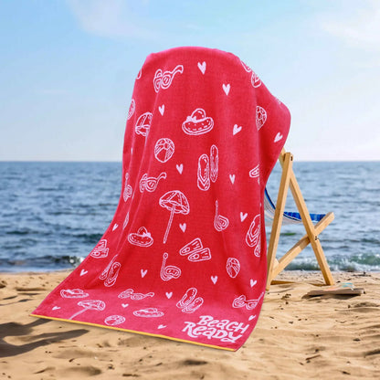Bahama Cotton Fuzzy Velour Terry Large Oversized Beach Towel
