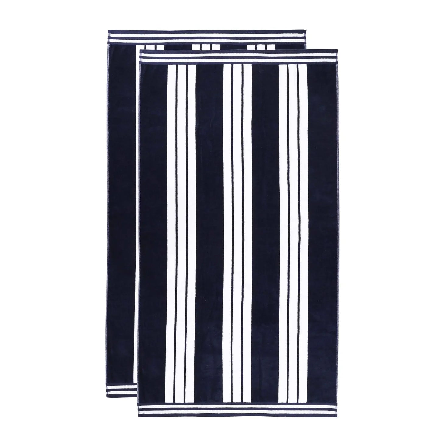 Cabana Stripe Oversized Cotton Beach Towel Set Of 2,4,6
