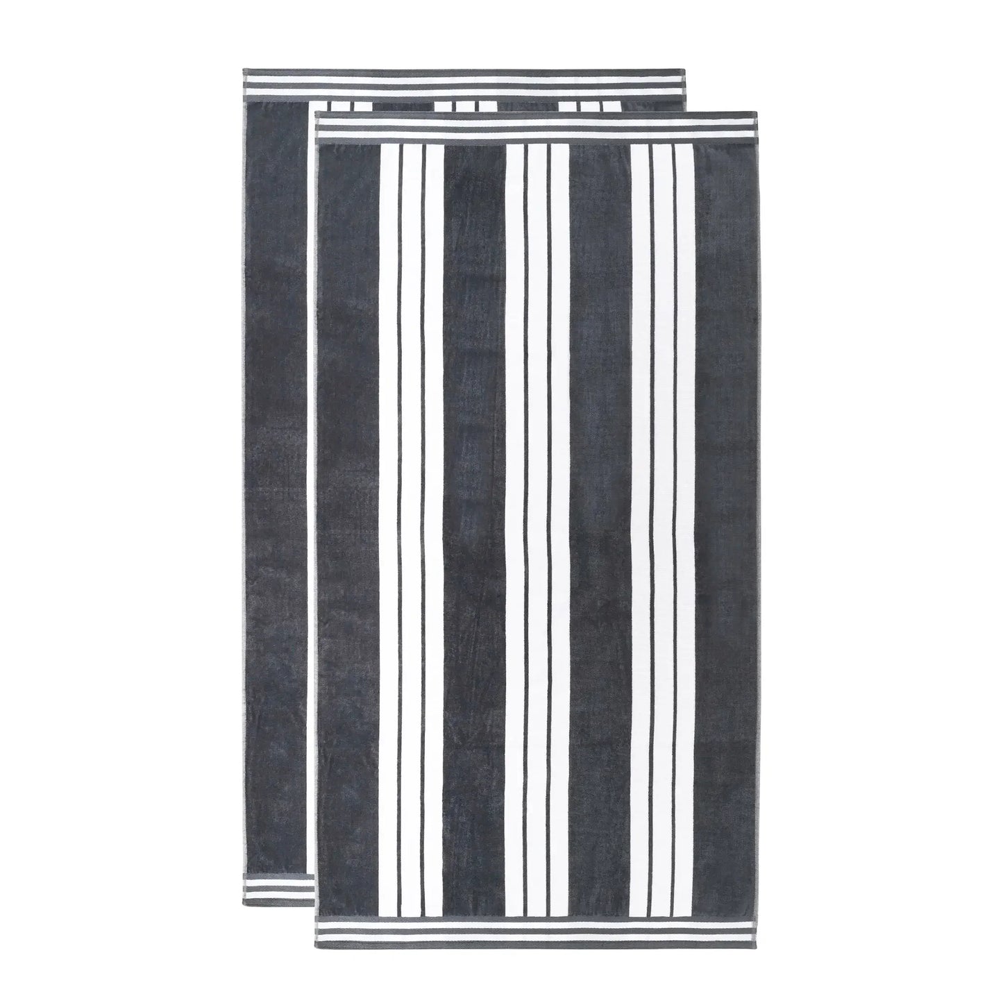 Cabana Stripe Oversized Cotton Beach Towel Set Of 2,4,6