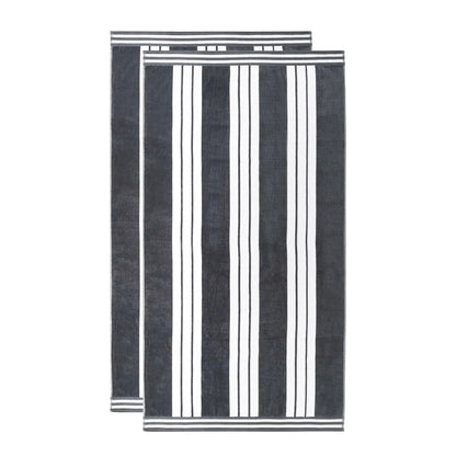 Cabana Stripe Oversized Cotton Beach Towel Set Of 2,4,6