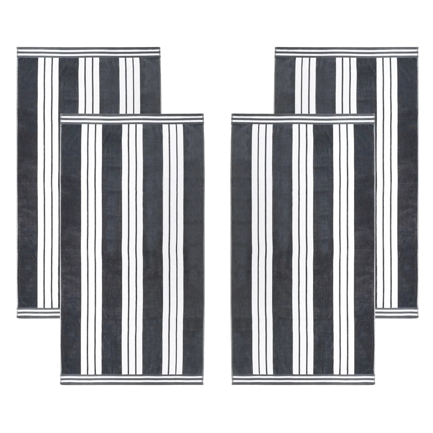 Cabana Stripe Oversized Cotton Beach Towel Set Of 2,4,6
