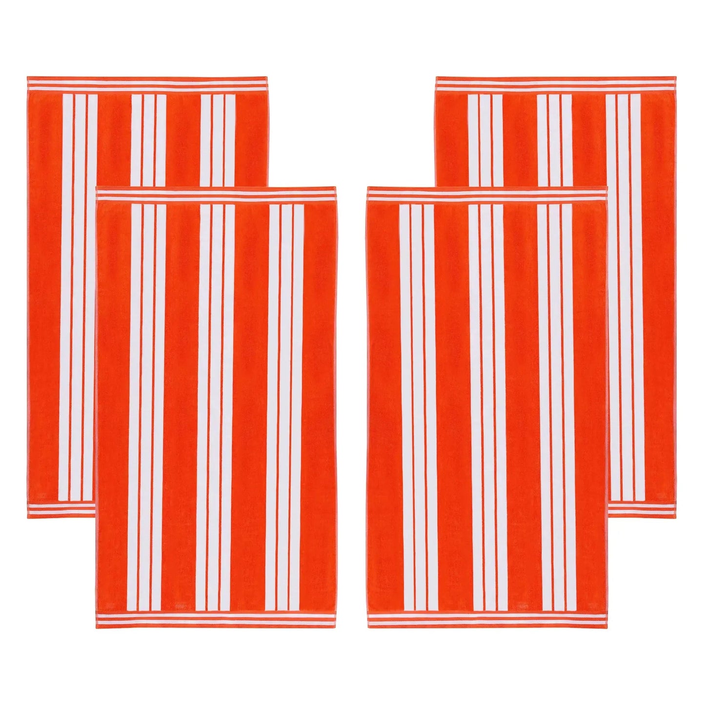 Cabana Stripe Oversized Cotton Beach Towel Set Of 2,4,6