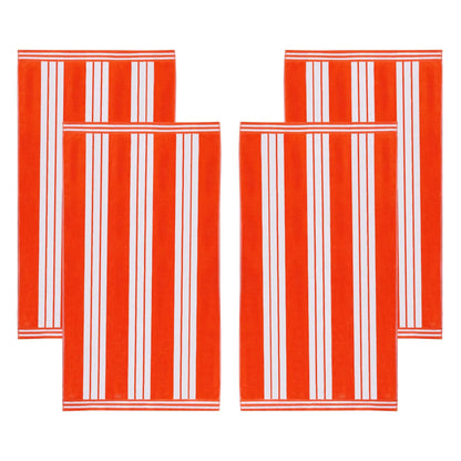 Cabana Stripe Oversized Cotton Beach Towel Set Of 2,4,6