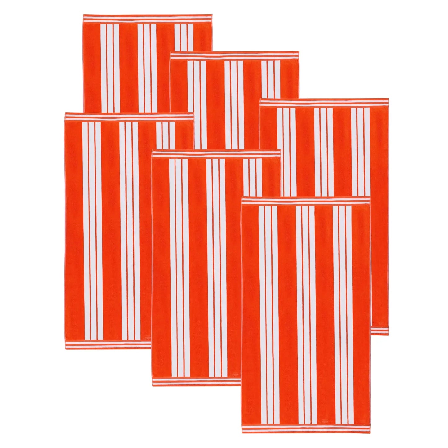 Cabana Stripe Oversized Cotton Beach Towel Set Of 2,4,6