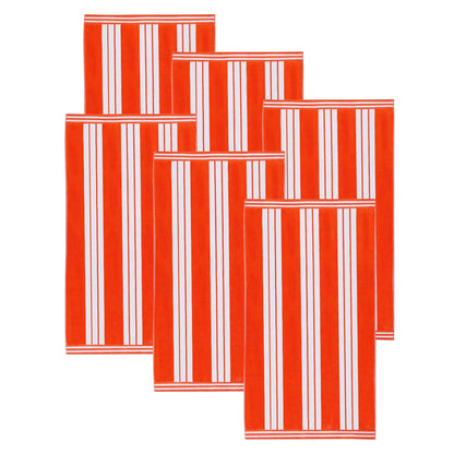 Cabana Stripe Oversized Cotton Beach Towel Set Of 2,4,6