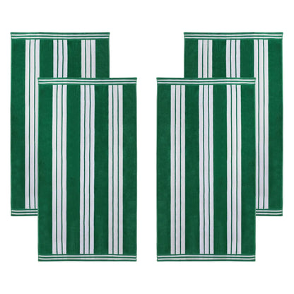 Cabana Stripe Oversized Cotton Beach Towel Set Of 2,4,6