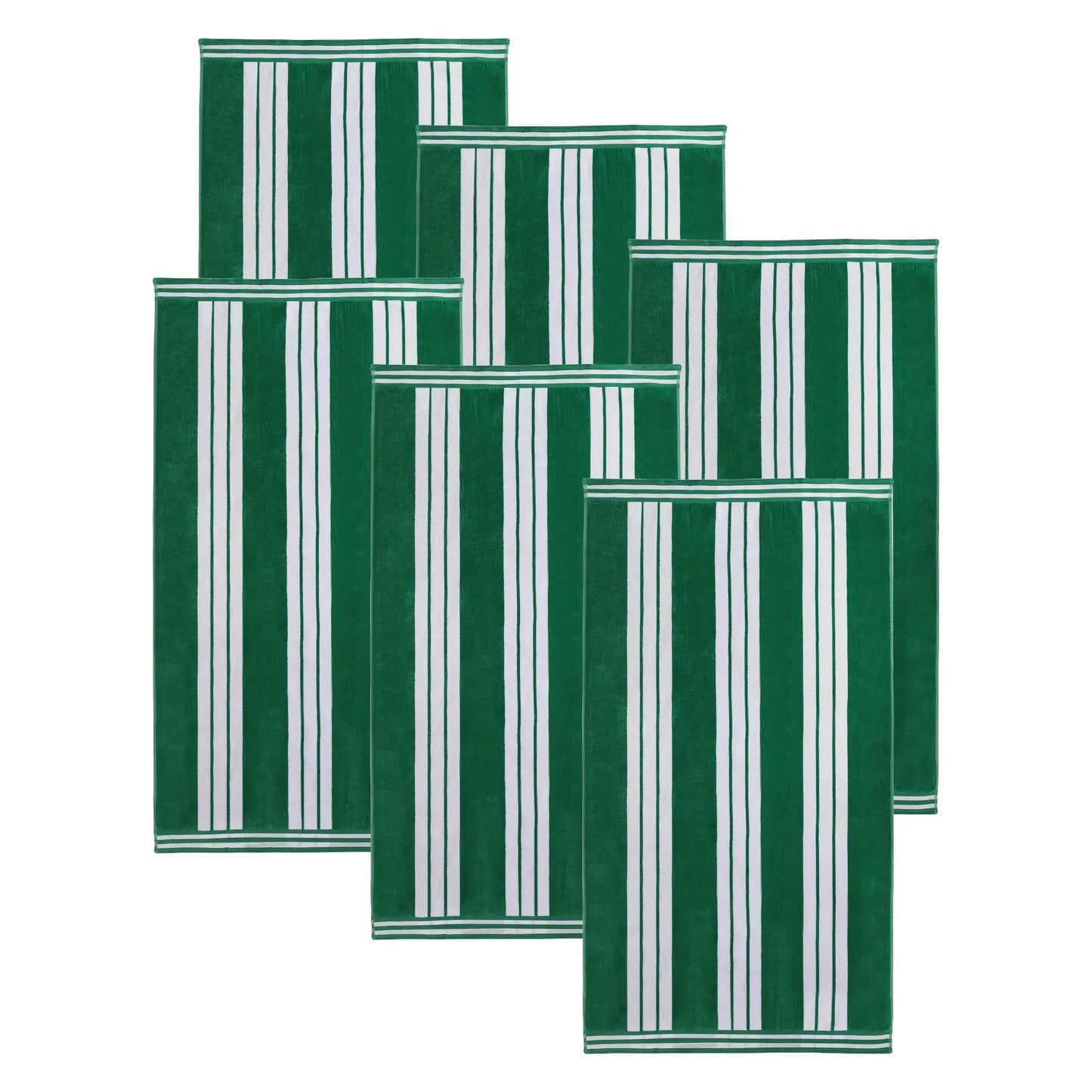 Cabana Stripe Oversized Cotton Beach Towel Set Of 2,4,6