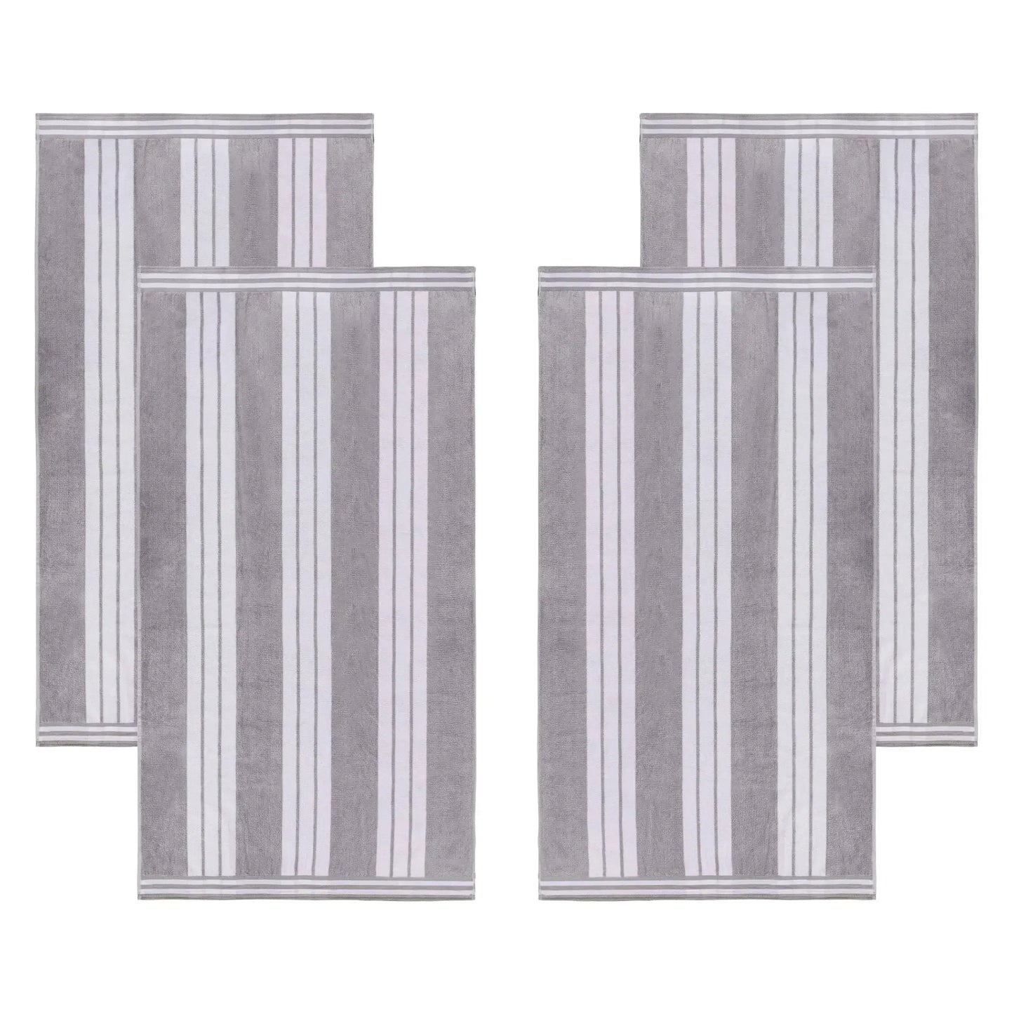 Cabana Stripe Oversized Cotton Beach Towel Set Of 2,4,6