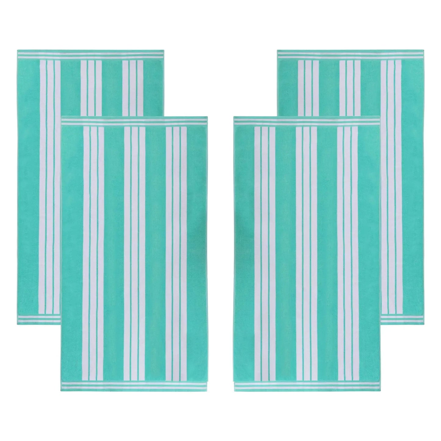 Cabana Stripe Oversized Cotton Beach Towel Set Of 2,4,6