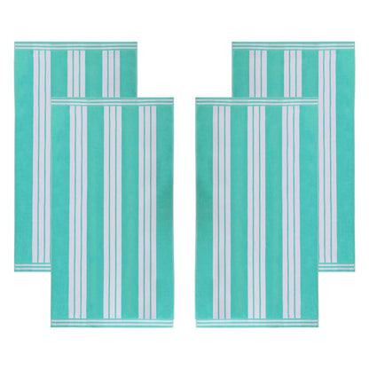 Cabana Stripe Oversized Cotton Beach Towel Set Of 2,4,6