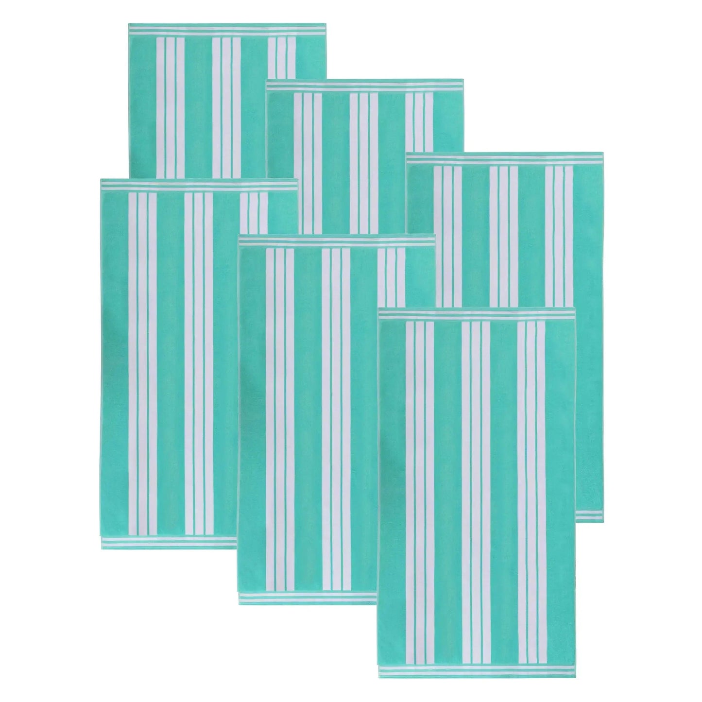 Cabana Stripe Oversized Cotton Beach Towel Set Of 2,4,6