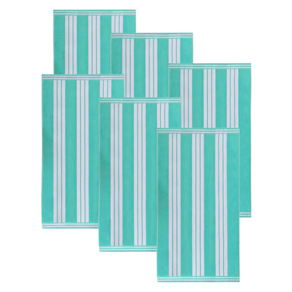 Cabana Stripe Oversized Cotton Beach Towel Set Of 2,4,6