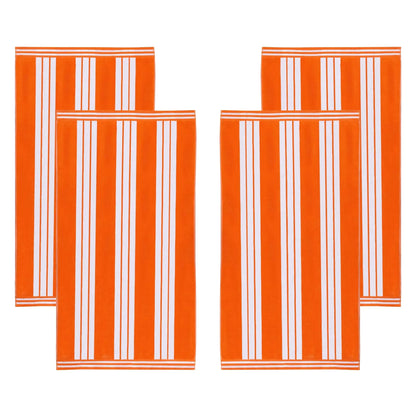 Cabana Stripe Oversized Cotton Beach Towel Set Of 2,4,6