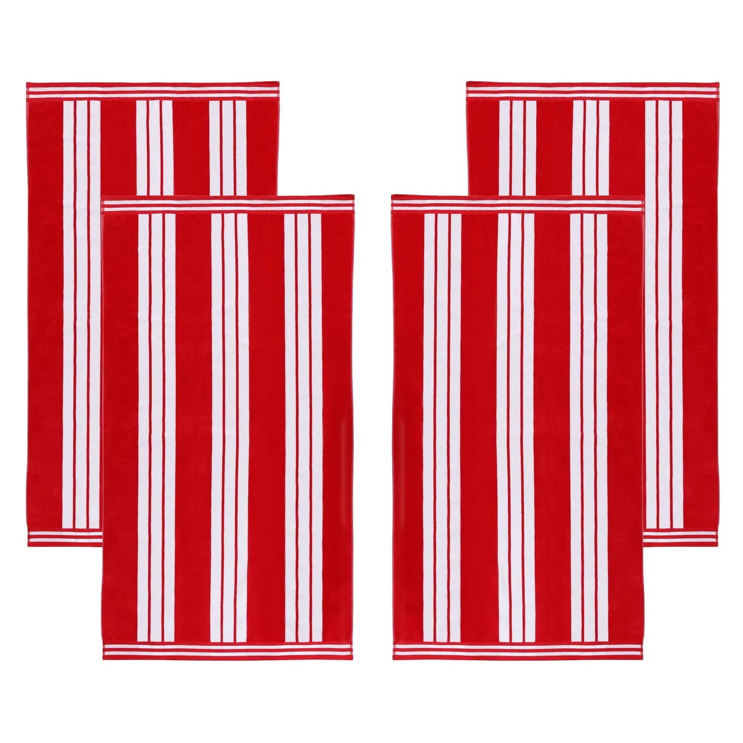 Cabana Stripe Oversized Cotton Beach Towel Set Of 2,4,6